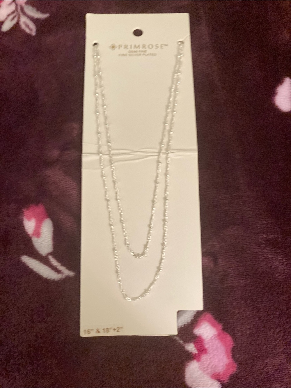 Silver Plated Chain Necklace - Double Strand
